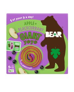 BEAR - Apple & Blackcurrant Giant Fruit Yoyos - 6 x 100g