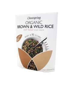 Clearspring - Organic Brown & Wild Rice with Tamari Soya Sauce - 5 x 250g