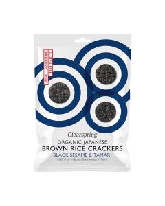 Clearspring - Sesame Brown Rice Cracker Black - 12 x 40g