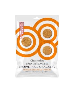 Clearspring - Sesame Brown Rice Cracker Whole - 12 x 40g