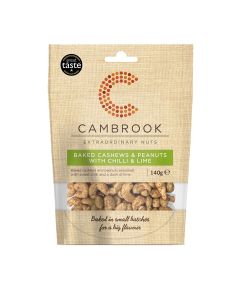Cambrook - Baked Cashews & Peanuts with Chilli & Lime  - 10 x 140g