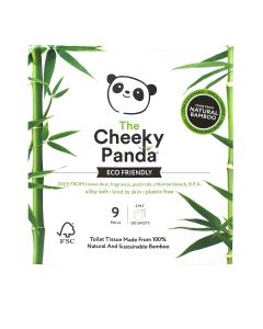 The Cheeky Panda - 3ply 200 Sheets/9 Rolls Plastic Free Toilet Tissue  - 5 x 1.08kg