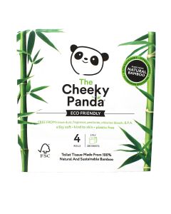 The Cheeky Panda - 3ply 4 Rolls Toilet Tissue - 6 x 530g