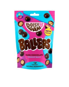 Doisy & Dam - Ballers - 70% Columbian Dark Chocolate Balls with Golden Malty Crunch - 7 x 75g
