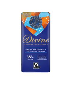 Divine Chocolate - 38% Milk Chocolate with Toffee & Sea Salt - 15 x 90g