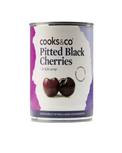 Cooks & Co - Pitted Black Cherries in Syrup - 6 x 425g