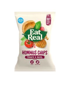 Eat Real - Hummus Chips Tomato & Basil Sharing Bag - 10 x 135g