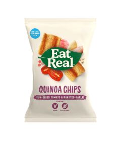 Eat Real - Quinoa Chips - Sundried Tomato & Garlic Sharing Bag - 10 x 80g