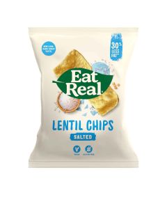Eat Real - Lentil Chips - Sea Salt Grab Bag - 12 x 40g
