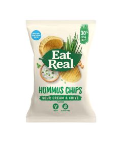 Eat Real - Hummus Chips- Sour Cream & Chive Sharing Bag - 10 x 135g