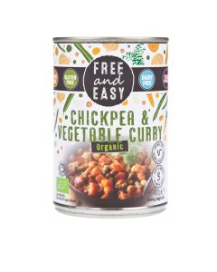 Free & Easy - Organic Chickpea & Vegetable Curry - 6 x 400g