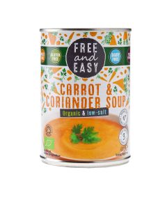 Free & Easy - Organic Low Salt Carrot & Coriander Soup - 6 x 400g