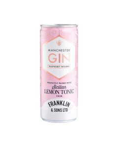 Franklin & Sons - Manchester Raspberry Infused Gin with Franklin & Sons Sicilian Lemon Tonic 5.5% abv - 12 x 250ml