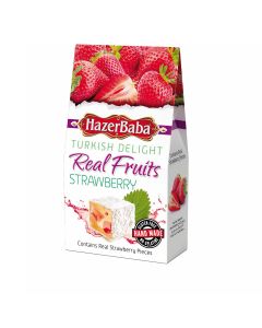 Hazer Baba - Real Fruits Strawberry Turkish Delight - 6 x 100g