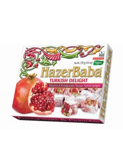 Hazer Baba - Pistachio & Pomegranate Turkish Delight (Rectangle Box) - 12 x 125g