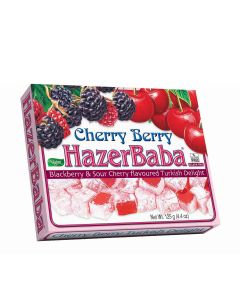 Hazer Baba - Cherry Berry Turkish Delight (Rectangle Box) - 12 x 125g