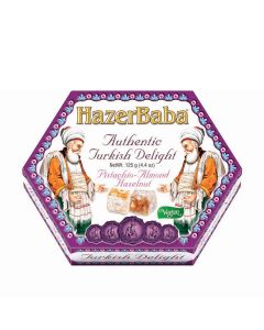 Hazer Baba - Pistachio, Almond & Hazelnut Turkish Delight (Hexagon Box) - 12 x 125g