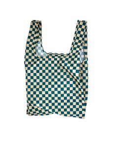 Kind Bag - Medium Reusable Shopping Bag (Checkerboard Teal & Beige) - 8 x 62g