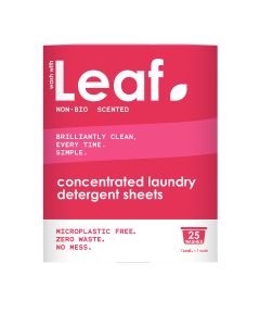 Wash With Leaf - Non-Bio Laundry Detergent Sheets in CDU (25 Sheets) - 10 x 110g