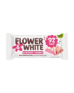 Flower & White - Raspberry Crumble Meringue Bar - 12 x 20g