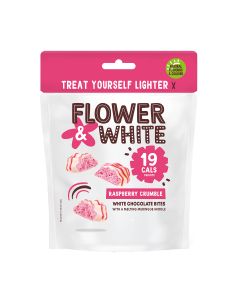 Flower & White - Raspberry Crumble Meringue Bites - 6 x 75g 