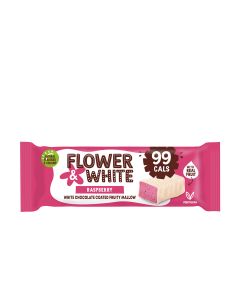 Flower & White  - Chocolate Covered Raspberry Mallow - 15 x 30g