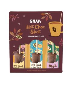 GNAW - Vegan Hot Shot Gift Set (Oat Mi!lk, Salted Caramel Oat Mi!lk and Dark Mint)  - 6 x 120g