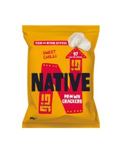 Native Snacks - Vegan Pr*wn Crackers - Sweet Chilli - 12 x 60g