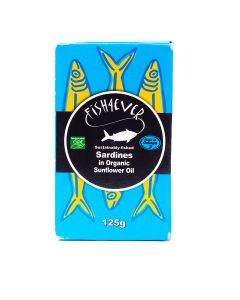Fish4ever - Whole Sardines In Organic Sunflower Oil - 10 x 120g