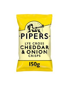 Pipers - Lye Cross Cheddar & Onion Crisps - 15 x 150g