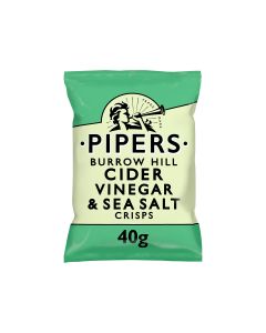 Pipers - Burrow Hill Cider Vinegar & Sea Salt Crisps - 24 x 40g