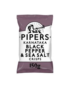 Pipers - Karnataka Black Pepper & Sea Salt Crisps - 15 x150g