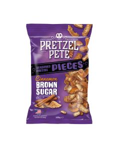Pretzel Pete - Cinnamon Brown Sugar Seasoned Pretzel Pieces - 8 x 160g