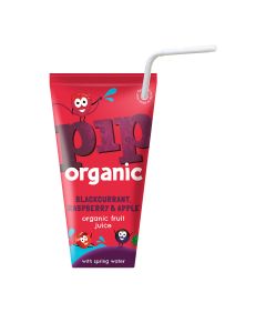 PIP Organic - Blackcurrant, Raspberry & Apple Juice with Spring Water - 24 x 180ml