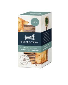 Peter's Yard - Rosemary & Sea Salt Sourdough Crackers - 8 x 90g