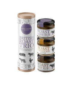 Ross & Ross Gifts - British Roast Trio Tube (inc. Roast Lamb Rub, Roast Chicken Rub & Roast Beef Rub) - 6 x 600g