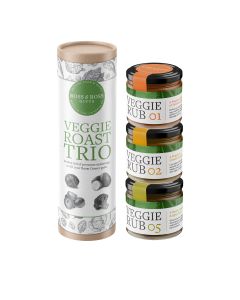 Ross & Ross Gifts - Veggie Roast Trio Tube (inc. Veggie Rub No.1, Veggie Rub No.2 & Veggie Rub No.5) - 6 x 600g