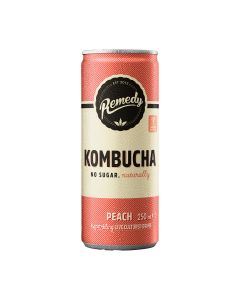 Remedy - Peach Kombucha - 12 x 250ml
