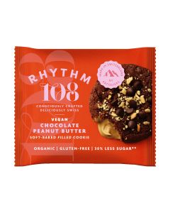Rhythm 108  - Swiss Vegan Chocolate Peanut Butter Soft-Baked Filled Cookie - 12 x 50g