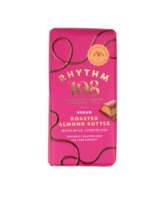 Rhythm 108   - Swiss Vegan Roasted Almond Butter Bar with M'lk Chocolate - 9 x 100g