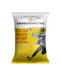 Savoursmiths - Italian Cheese and Wine Flavour Potato Crisps - 12 x 150g