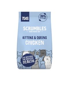Scrumbles - Complete Dry Cat Food for Kittens & Queens (Chicken) - 6 x 750g