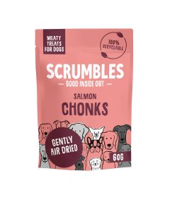Scrumbles - Meaty Reward Treats for Dogs (Salmon Chonks)  - 12 x 60g