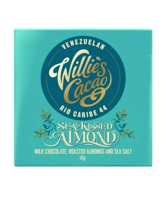 Willie's Cacao - Sea Kissed Almond, Milk Chocolate with Almonds - 12 x 50g