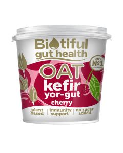  Biotiful Gut Health -  Plant Based Oat Cherry Yogurt 350g - 6 x 350g (Min 14 DSL)
