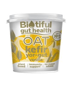  Biotiful Gut Health -  Plant Based Oat Vanilla Yogurt 350g - 6 x 350g (Min 14 DSL)