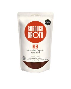 Borough Broth  - Grass Fed Organic Beef Bone Broth  - 10 x 324g (Min 40 DSL)