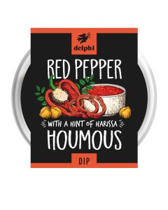 Delphi Foods  - Red Pepper Houmous  - 6 x 170g (Min 16 DSL)