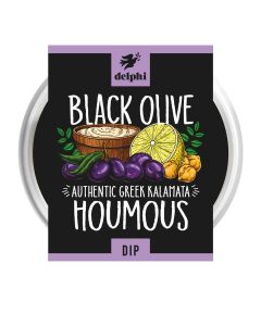 Delphi Foods  - Black Olive Houmous  - 6 x 170g (Min 16 DSL)