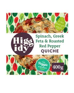 Higgidy - Spinach, Feta & Roasted Red Pepper Quiche  - 6 x 400g (Min 5 DSL)